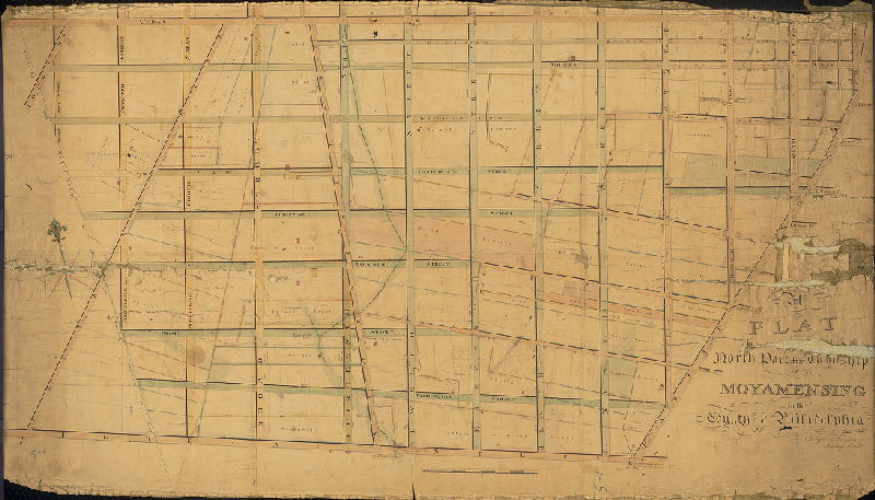 Plan, A plat [of the] north part of the Township of Moyamensing in the County of Philadelphia, January 1st,1811. Surveyed and delineated by Reading Howell.