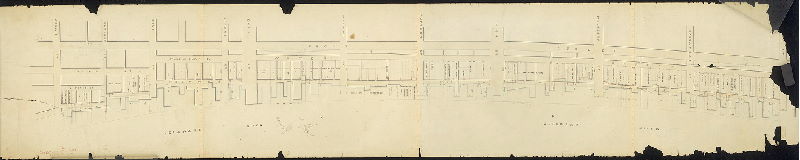 Plan, [No title. Delaware River front, Vine St. to South St., Front St. to Delaware River]