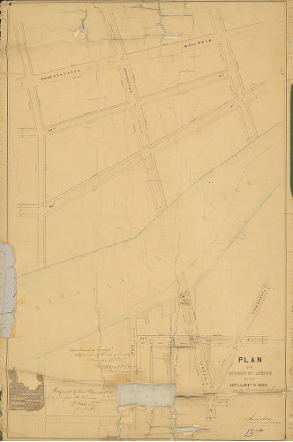 Plan, Plan of Powelton Avenue in the 15th and 24th Wards [Resolution March 2, 1857; approved Nov. 16, 1857; confirmed by Court Dec. 8, 1858]