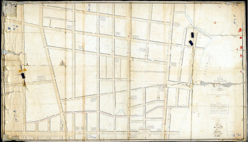 Plan (alternate image), Plan of the Second Division of the Northern Liberties. Survey begun in 1796 and completed in 1798.