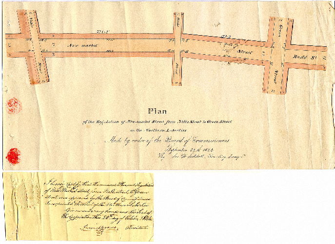 Plan, Plan of the regulation of New-market Street from Noble Street to Green Street in the Northern Liberties