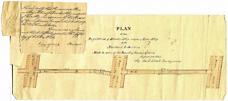 Plan, Plan of the regulation of Brooke Alley and part of Rose Alley in the Northern Liberties