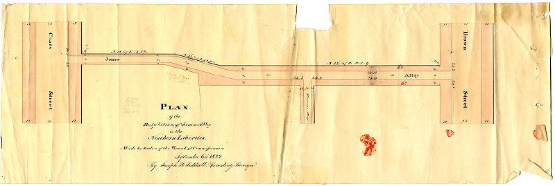 Plan, Plan of the regulation of Jones Alley in the Northern Liberties