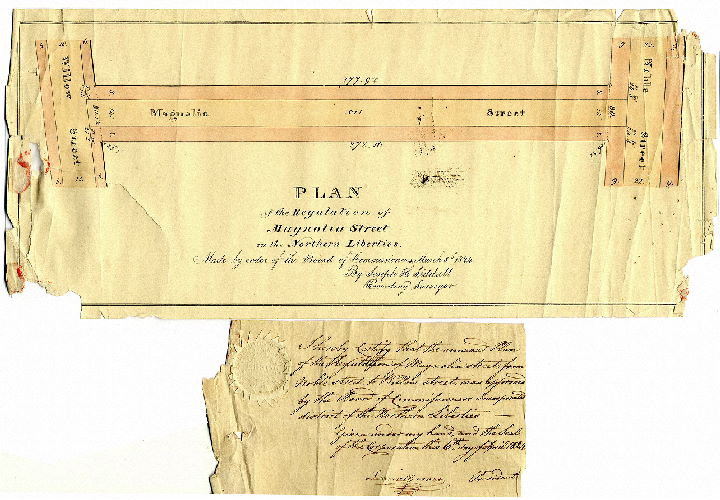 Plan, Plan of the regulation of Magnolia Street in the Northern Liberties