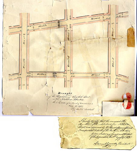 Plan, Draught of the regulation of Kunckel Street in Northern Liberties