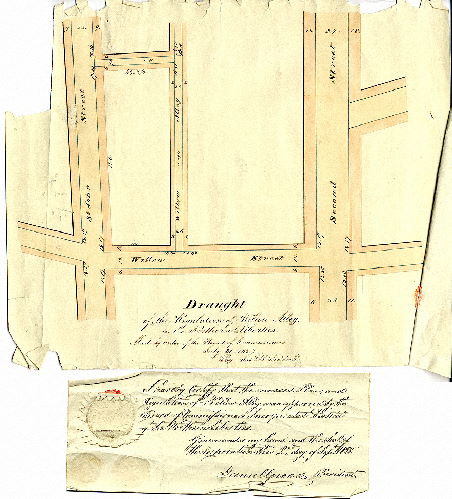 Plan, Draught of the regulation of Willow Alley in the Northern Liberties