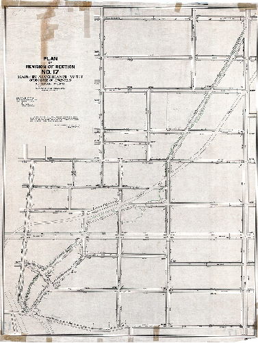 Plan, Plan of revision of Section No. 17 made in accordance with ordinance of Councils of April 2nd, 1878 [Confirmed Sept. 1, 1879; tracing copy of mounted plan made in 1911] 
