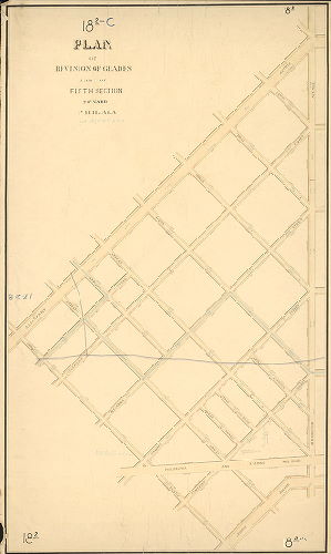 Plan, Plan of revision of grades [of] part of Fifth Section 23d Ward Philada. [Ordinance July 11, 1868] 