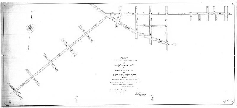 Plan, Plan for revising the curb lines of Lansdowne Ave. from 63rd St. to County Line and 66th and 67th Sts. between Haverford St. and Lansdowne Ave. so as to increase the width of the cartway to 36 feet. [Ordinance Jan. 28, 1907; no confirmation date]