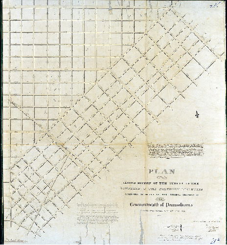Plan (alternate image), Plan of the Second Section of the survey of the Township of the Northern Liberties, agreeably to an Act of the General Assembly of the Commonwealth of Pennsylvania, passed the third day of May A.D. 1832. Surveyed and returned May 30th, 1843, by John Foulkrod, Joseph Fox. Filed June 1st,1843