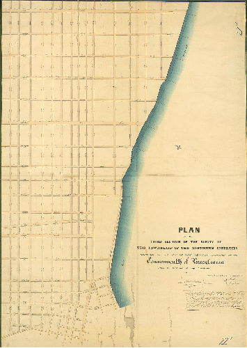 Plan, Plan of the Third Section of the survey of the Township of the Northern Liberties, agreeably to an Act of the General Assembly of the Commonwealth of Pennsylvania, passed the third day of May anno Domini, 1832. Surveyed and returned November 30th, 1844, by Joseph Fox, Henry Haines.