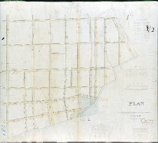Plan (alternate image), Plan of the survey of a section of the Second Division of the Kensington District of the Northern Liberties. Surveyed and returned by George S. Krimmel, October 22nd, 1824.