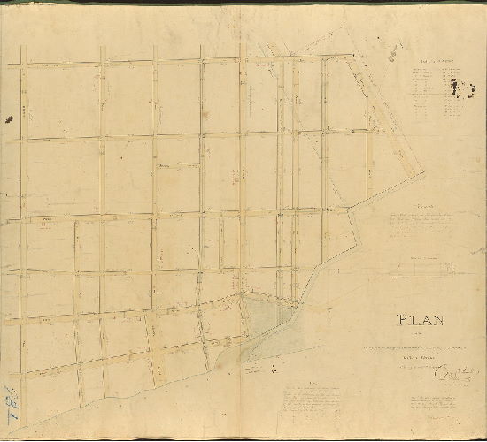 Plan, Plan of the survey of a section of the Second Division of the Kensington District of the Northern Liberties. Surveyed and returned by George S. Krimmel, October 22nd, 1824.