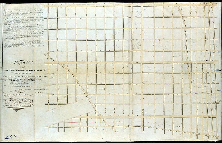 Plan (alternate image), Plan of the First Section of the survey of Penn Township, agreeably to an Act of the General Assembly of the Commonwealth of Pennsylvania, passed the third day of May anno Domini One thousand eight hundred and thirty-two. Surveyed and returned Jan. 2nd 1838, Joseph Fox, Philip M. Price.