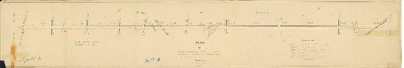 Plan (alternate image), Plan of a proposed eighty feet wide street located in the Borough of Germantown, County of Philadelphia by order of the Town Council, July the 17th, 18th, 21st & 22nd 1851. By Joseph King, Jr., Borough Surveyor