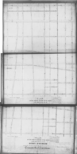 Plan, Plan of the Fourth Division of the survey and regulation of the District of Richmond, agreeably to an act of the General Assembly of the Commonwealth of Pennsylvania passed the Twenty-seventh day of February A.D. 1847 [Survey returned Sept. 10, 1847; confirmed by Court June 23, 1848]