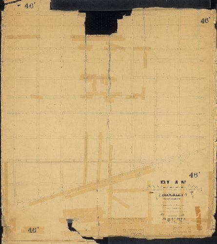 Plan, Plan of the First Section of a survey of Blockley. Made in conformity with an Act of Assembly of the Commonwealth of Pennsylvania approved April 3rd, 1851, with the curb heights fixed thereon. By order of the Department of Surveys of the City of Philadelphia.... With the revision of lines as authorized by resolution of Councils approved May 25, 1872 [Confirmed Dec. 1, 1873]
