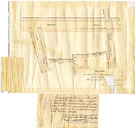 Plan, Draught of the regulation of Adelphia Alley in the Northern Liberties