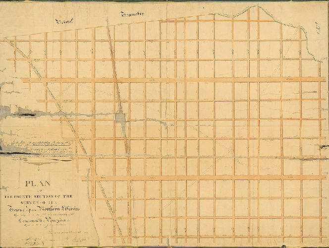 Plan, Plan of the Fourth Section of the Township of the Northern Liberties agreeably to an Act of the General Assembly of the Commonwealth of Pennsylvania passed the third day of May [AD] 1832. Surveyed and returned December 16, 1843 by John Foulkrod