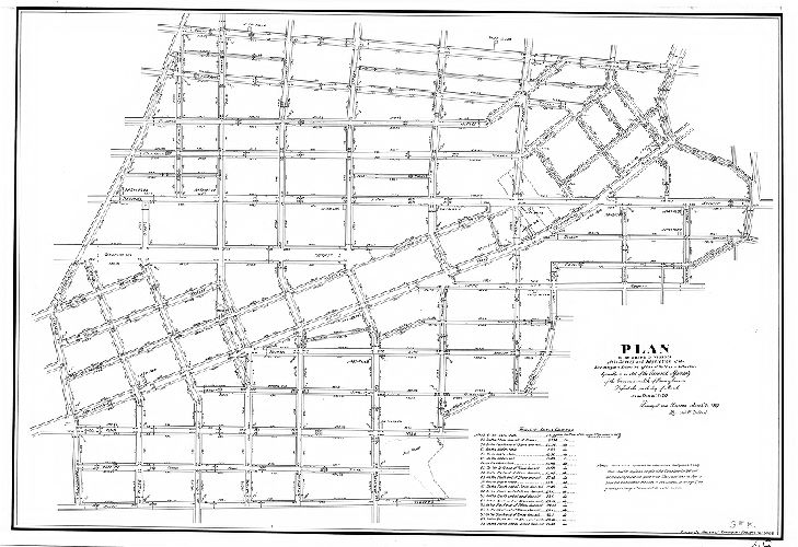 Plan, Plan of the Third Division of the survey and regulation of the Kensington District of the Northern Liberties, agreeably to an Act of the General Assembly of the Commonwealth of Pennsylvania passed the sixth day of March anno Domini 1820. Surveyed and returned, March 21st, 1829, by Jos. H. Siddall.
