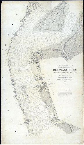 Plan (alternate image), Delaware River between Richmond Coal Wharves and Kaighn's Point. Topography by R. M. Bache, Assistant. W. A. Pratt and Neville B. Craig, Foremen 1879. U.S. Coast and Geodetic Survey, Carlile P. Patterson, Superintendent