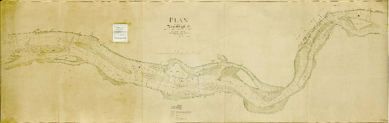 Plan, Plan of a survey of the River Delaware from one mile below Chester to Richmond above Philadelphia, taken by order of Councils in the months of July, August & September Anno Domini 1819 by David McClure. 