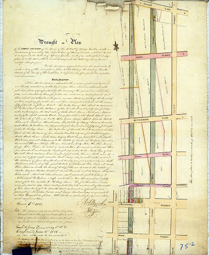 Plan (alternate image), Draught or plan of the First Section of the survey of the District of Spring Garden, made in pursuance of an Act of the Legislature of Pennsylvania