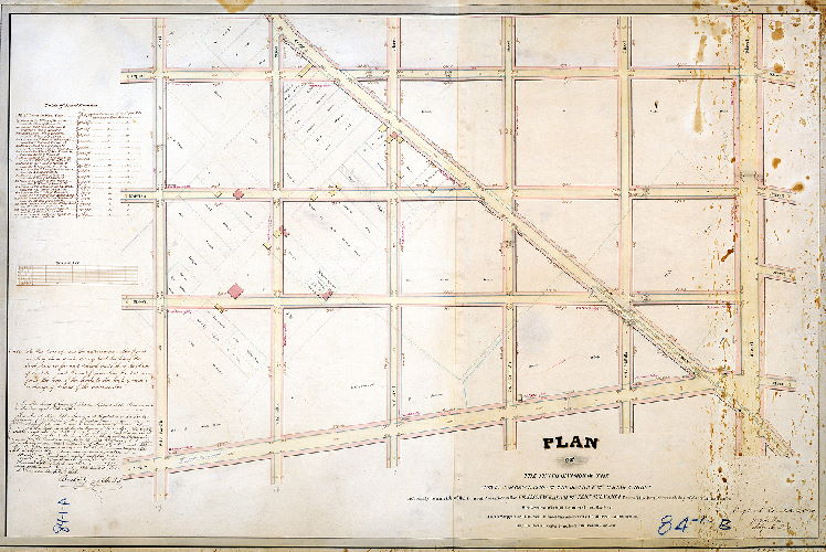 Plan (alternate image), Plan of the Tenth Division of the survey and regulation of the District of Spring Garden, agreeably to an Act of the General Assembly of the Commonwealth of Pennsylvania passed the twenty second day of March anno Domini One thousand eight hundred and thirteen, and a supplement thereto passed the second day of March anno Domini One thousand eight hundred and twenty seven. Surveyed and returned March 3rd 1834 by Joseph Fox, Philip M. Price. R. M. Sexton draughtsman