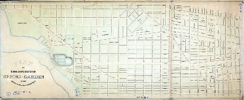 Plan (alternate image), Plan of the District of Spring Garden in the County of Philadelphia.