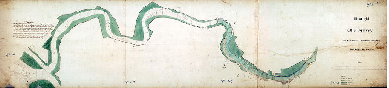 Plan, Draught of a survey from Fair-mount, to the mouth of Schuylkill, by order of the Councils
