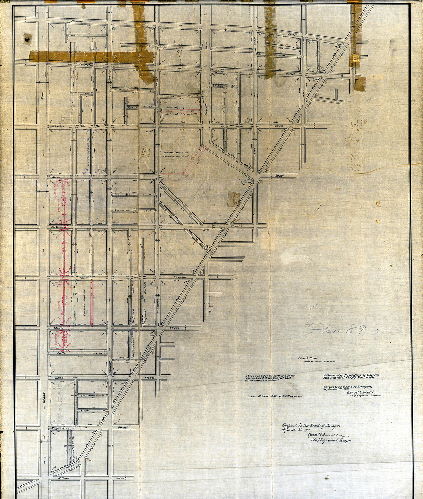 Plan (alternate image), Plan 89 [Full title from original mounted plan: "Plan of the survey of regulation of the Ninth Section, Twenty-sixth Ward, Philadelphia by Charles S. Close, Surveyor & Regulator, Second District] [Resolutions March 24, 1866 and March 11, 1877; approved by Board of Surveyors Sept. 19, 1881]