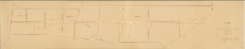 Plan, Plan of Market Street located in the Borough of Germantown by order of Town Council July 1851 by Joseph King, Jr. [Attachment not scanned: three "exceptions" protesting the plan]