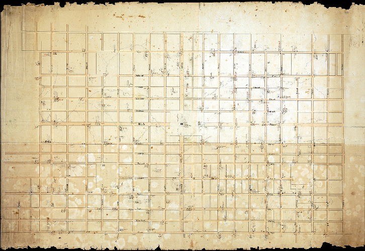 Plan (alternate image), [No title. Part of original city of Philadelphia. May be an early draft of 006-01_HP]