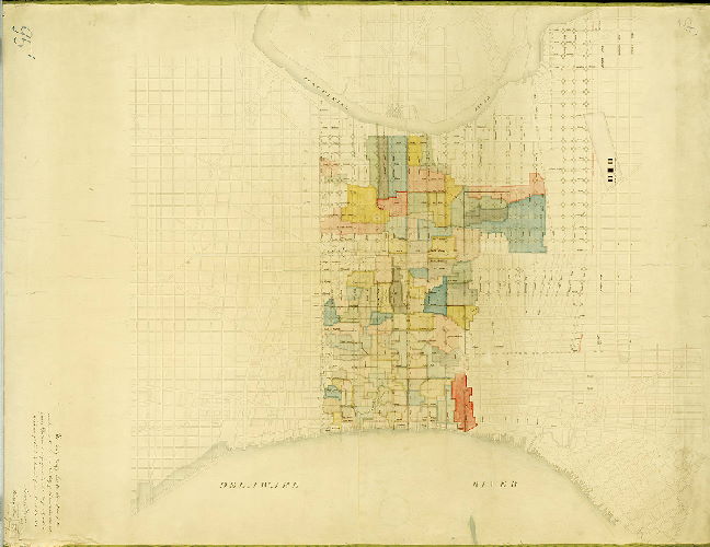 Plan, We hereby certify that the above plan for the numbering of houses in the City of Philadelphia and adjoining Districts was prepared by us in conformity with a resolution of the City Councils passed March 1st, 1838. Samuel Hains, City Surveyor. Philip M. Price, Surveyor, District of Spring Garden. 