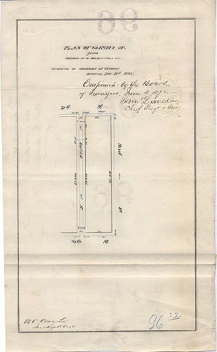 Plan, Plan of Gerritt St. from Twentieth to Twenty-first Sts. [Ordinance Dec. 31, 1881; confirmed June 5, 1882]