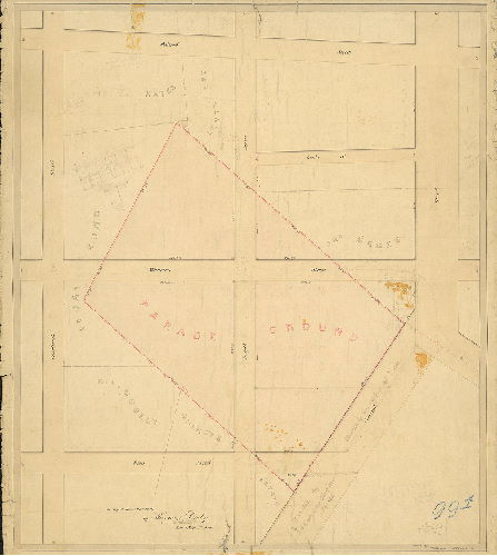 Plan, [No title. Parade ground at 11th and Wharton]