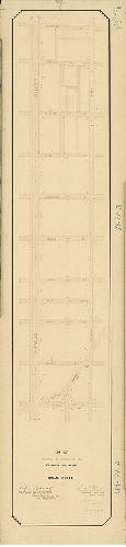 Plan, Plan showing the revision of the footways and grades on Broad Street. [Resolution May 19, 1873; confirmed by Board of Surveyors April 19, 1875]