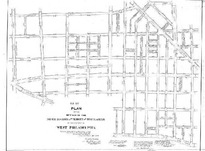 Plan, C.P. 107. Plan of the revision of the Ninth Division of the survey and regulation of the District of West Philadelphia