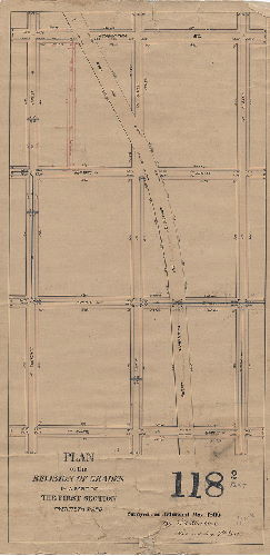 Plan, Plan of the revision of grades in a part of the First Section of the 20th Ward. 