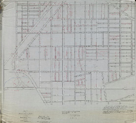 Plan, Plan of the revision of the lines and grades in the Fourth Section, Seventh Survey District, Philadelphia. [Ordinance Dec. 31, 1875; confirmed Dec. 4, 1876. Tracing made in 1934]