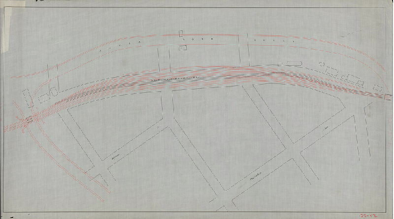 Plan, [No title. Philadelphia and Reading Railway crossing Fountain Green Bridge] 