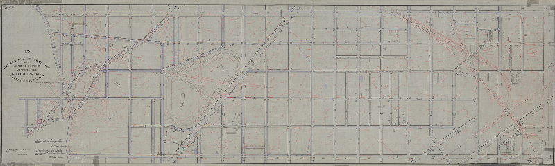 Plan, Plan of the revision of lines and grades upon the Seventh Section and a portion of the Eleventh Section of the Twenty-eighth Ward. [Ordinance Feb. 25, 1884; confirmed Feb. 1, 1886 and March 21, 1887]