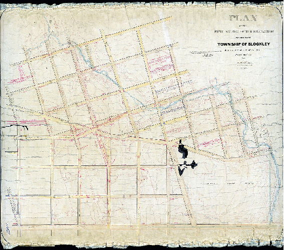 Plan (alternate image), Plan of the Fifth Section of the regulation of the late Township of Blockley. [Resolution Sept. 29, 1858; confirmed May 18, 1896] 