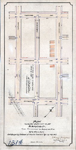 Plan, Plan placing upon City Plan St. Bernard St. from Springfield to Florence Ave. 27th Ward, Phila. [Ordinance March 29, 1897; confirmed June 21, 1897] 