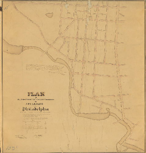 Plan, Plan of all that part of the 1st Section of the late Borough of Frankford, City of Philadelphia…lying northwest of Frankford Street and southwest of Orthodox Street