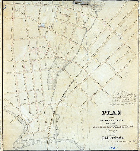 Plan (alternate image), Plan of the Second Section of the survey and regulation of Frankford, 23d Ward Philadelphia.