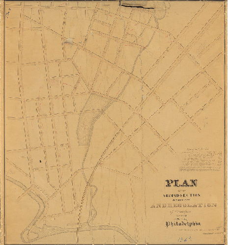 Plan, Plan of the Second Section of the survey and regulation of Frankford, 23d Ward Philadelphia.