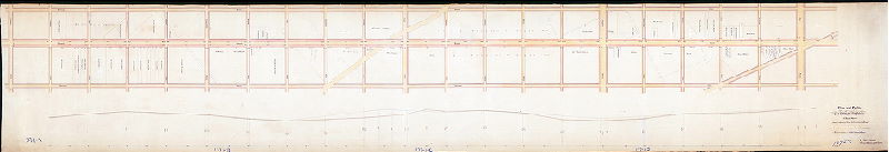 Plan (alternate image), Plan and profile of the survey and regulation of Broad Street from Montgomery Street to Germantown Road in the Twenty-first Ward of the City of Philadelphia [No date on plan. From City Plans Index (City Archives Record Group 90.15): "Authoriz'd by 2nd sec. ord. approved Oct. 25, 1855]