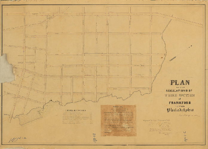 Plan, Plan of the regulations of the Third Section of Frankford, 23d Ward Philadelphia.