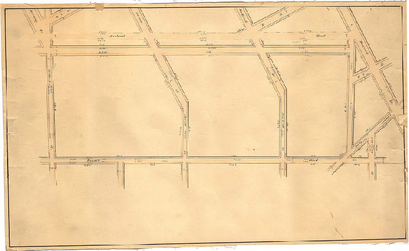 Plan, Oakland Street [Handwritten title on reverse]